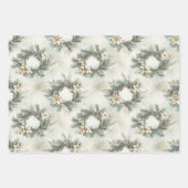 Green Pine Cones Wreaths Christmas Geschenkpapier Set (Vorderseite 2)