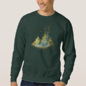Green Pine Forest Holiday Sweatshirt (Vorderseite)