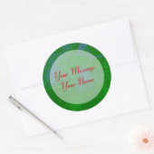Green Pine Red Letters Personal Holiday Stickers (Umschlag)