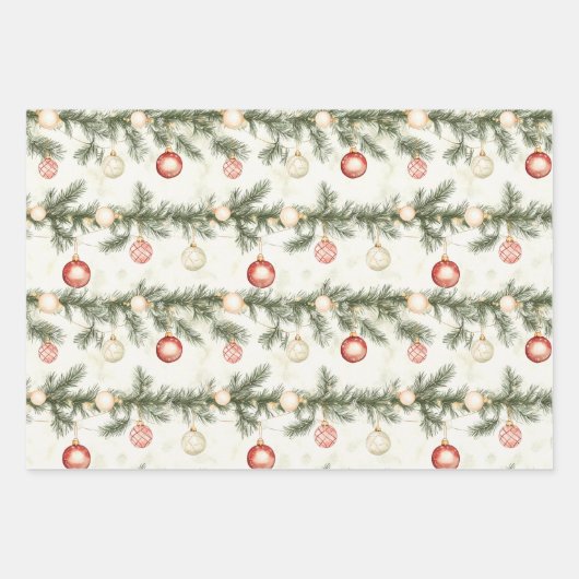 Green Pine Tree Christmas Geschenkpapier Set (Vorderseite 2)