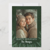 Green Pine Tree Happy Holidays Feiertagskarte (Vorderseite)