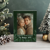 Green Pine Tree Happy Holidays Fotoblock