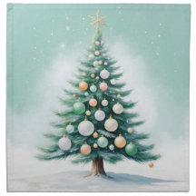 Green Pine Tree | Silver Green Orange Globes