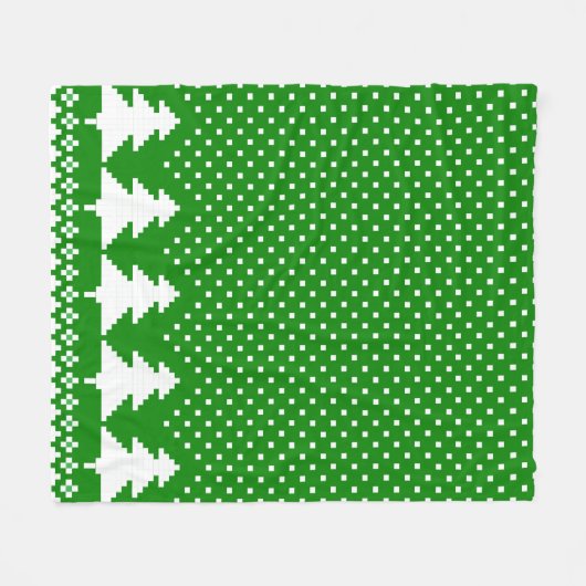 Green Pine Tree Sweater Strick Blanket Fleecedecke (Vorderseite (Horizontal))