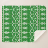 Green Pine Tree Sweater Strick Blanket Sherpadecke (Vorderseite (Horizontal))