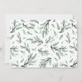 Green Pine Weltfrieden Weihnachtskarte Feiertagskarte (Rückseite)