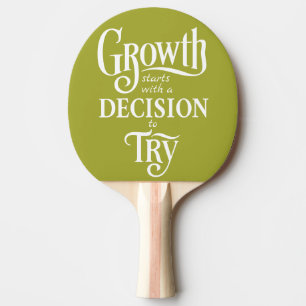 Green Ping Pong Paddle - Wachstum beginnt Tischtennis Schläger
