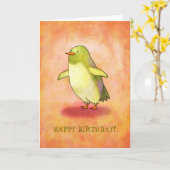 Green Pinguin Greeting Card (benutzerdefinierbar) Karte (Gelbe Blume)