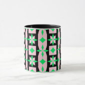 Green, pink and Black Geometric Design Tasse (Zentrum)
