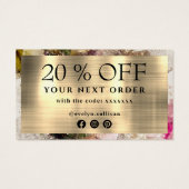 Green Pink Aquarellkarte (Rückseite)