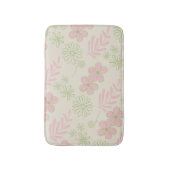 Green Pink Beige Retro Y2K 70er Blume Muster Badematte (Vorderseite Vertikal)