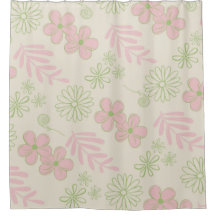 Green Pink Beige Retro Y2K 70er Blume Muster