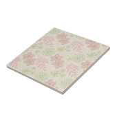 Green Pink Beige Retro Y2K 70er Blume Muster Fliese (Seite)