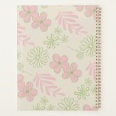 Green Pink Beige Retro Y2K 70er Blume Muster Planer (Rückseite)