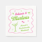 Green Pink Bikinis und Martins Junggeselinnen-Absc Serviette (Vorderseite)