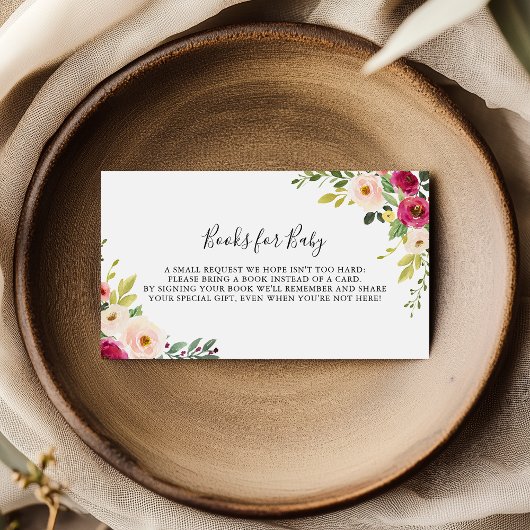 Green Pink Blush Babydusche Buchanfrage Begleitkarte