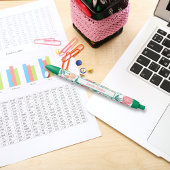 Green Pink Bohemisch Floral Ditsy Mit Monogramm Kugelschreiber