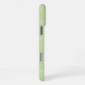 Green Pink Bow Pattern Coquette Girly Spring iPhone Hülle (Rechte Seite)