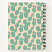 Green & Pink Cactus Pattern Notizblock (Rückseite)