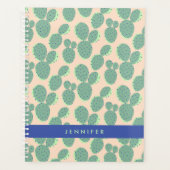 Green & Pink Cactus Pattern Planer (Vorderseite)