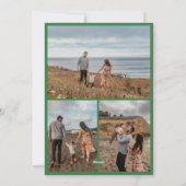 Green & Pink Coquette Bow Weihnachten 4 Foto Famil (Rückseite)