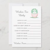 Green Pink Dinosaurier Peony wünscht eine Babykart (Vorderseite)