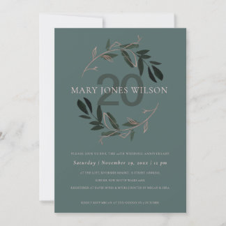 GREEN PINK FAUNA WREATH JEDES JAHR JAHRESKARTE DANKESKARTE