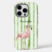 Green Pink Flamingo Case-Mate iPhone Hülle (Rückseite)
