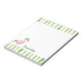 Green Pink Flamingo Notizblock (Rotiert)
