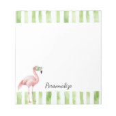 Green Pink Flamingo Notizblock (Vorderseite)