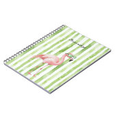 Green Pink Flamingo Notizblock (Linke Seite)