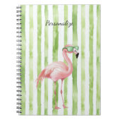 Green Pink Flamingo Notizblock (Vorderseite)