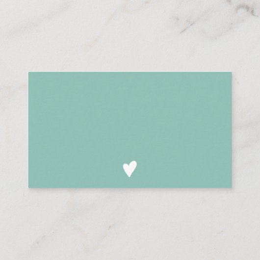 Green Pink floral Aquarell Danke Visitenkarte (Rückseite)