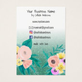 Green Pink Floral Glitzer Logo Ohranzeige (Rückseite)