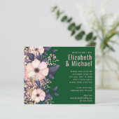 Green Pink Floral Wedding Budget (Stehend Vorderseite)