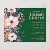 Green Pink Floral Wedding Budget (Vorderseite)