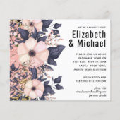 Green Pink Floral Wedding Budget (Vorderseite)