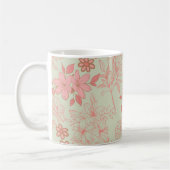 Green Pink Floral Whimsical Y2K Frühjahr & Sommer Kaffeetasse (Links)
