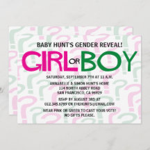 Green & Pink Gender Reveal Baby Dusche Party