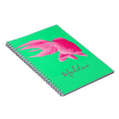 Green Pink Goldfish Large Modern Pop Personal Notizblock (Rechte Seite)