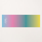Green-Pink-Gradient-Yoga-Matte mit Individuelle Na Yogamatte (Vorderseite (Horizontal))