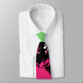 Green Pink Mitte Jahrhundert Abstrakt Scribble Gru Krawatte (Gebunden)