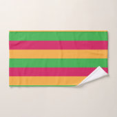 Green Pink Orange Muster für vertikale Streifen Badhandtuch Set (Handtuch)