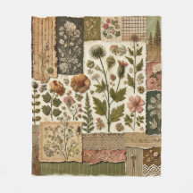 Green & Pink Patchwork Rustikale Retro-Vintage Blu