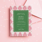 Green Pink Raute Golf Swing Brautparty Einladung