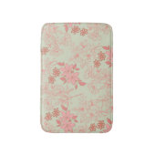 Green Pink Retro Y2K 70er Blume Muster Badematte (Vorderseite Vertikal)