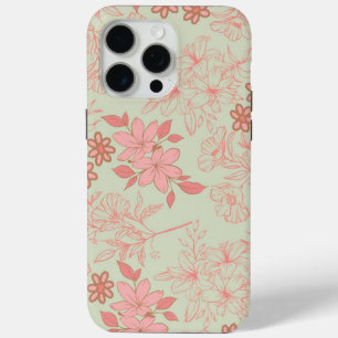 Green Pink Retro Y2K 70er Blume Muster Case-Mate iPhone Hülle