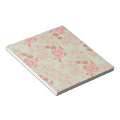 Green Pink Retro Y2K 70er Blume Muster Notizblock (angewinkelt)