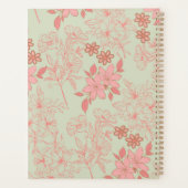 Green Pink Retro Y2K 70er Blume Muster Planer (Rückseite)