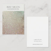 Green Pink Silver Sparkle Glitzer Necklace Display Visitenkarte (Vorne/Hinten)